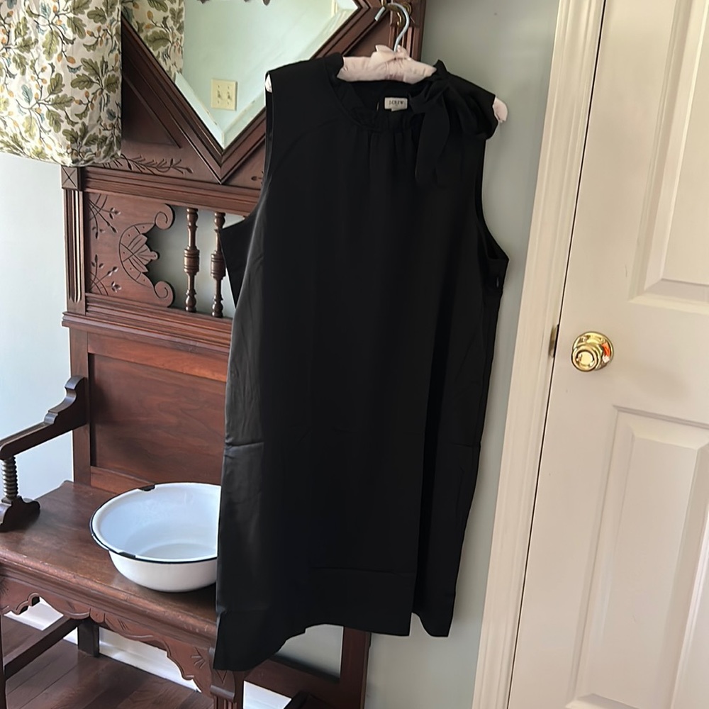 J. Crew Black Sleeveless Shift Dress, Size 18, Brand New with Tags